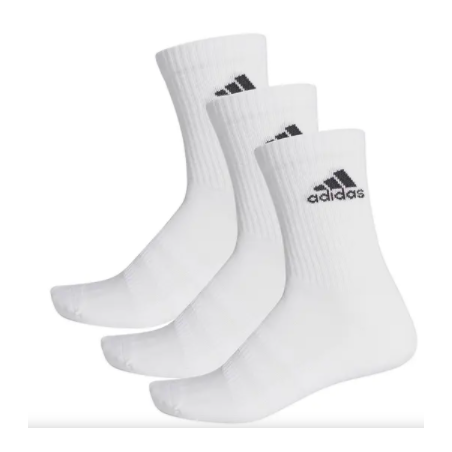 Achat Chaussettes Adidas Homme CUSH CRW 3PP Blanche 3 paires