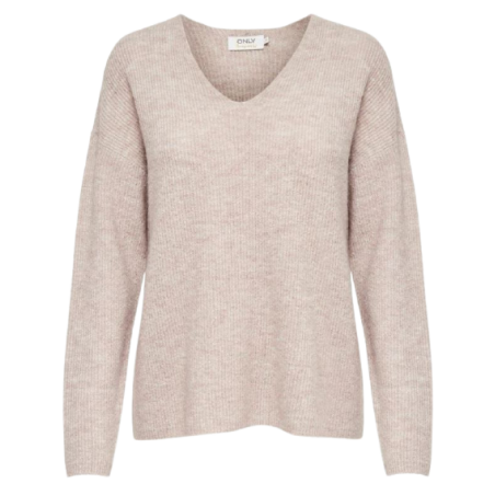 achat Pull en V Only Femme ONLCAMILLA Beige face