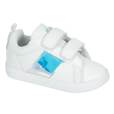 Achat sneakers le coq sportif enfant COURTCLASSIC INF IRIDESCENT profil avant droit