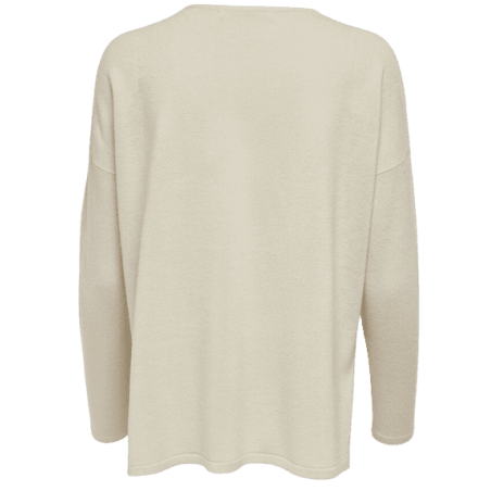 achat pull col v only femme beige ONLAMALIA L/S V-NECK PULLOVER CC KNT dos