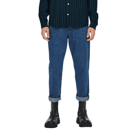 achat jean only homme ONSAVI BEAM D.BLUE PK 1420 NOOS face porte