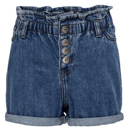 achat short en jean only fille KOGCUBA PAPERBAG SHORTS TAI CS face