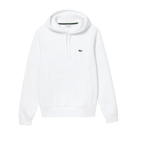 Achat sweat à capuche Lacoste homme CORE SOLID blanc face