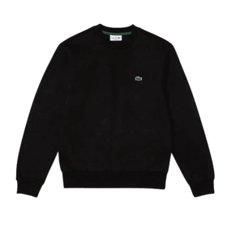 Achat sweat col rond Lacoste homme CORE SOLID noir face