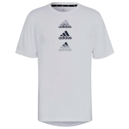 achat T-shirt de sport Adidas Homme D2M LOGO Blanc face