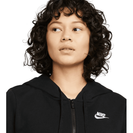 achat Sweat à capuche Nike Femme NSW CLUB FLC FZ HOODIE STD Noir face