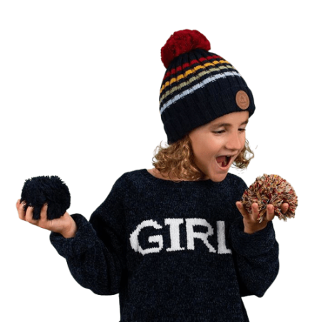 Achat bonnet Cabaïa enfant ELEPHANTINI navy fille