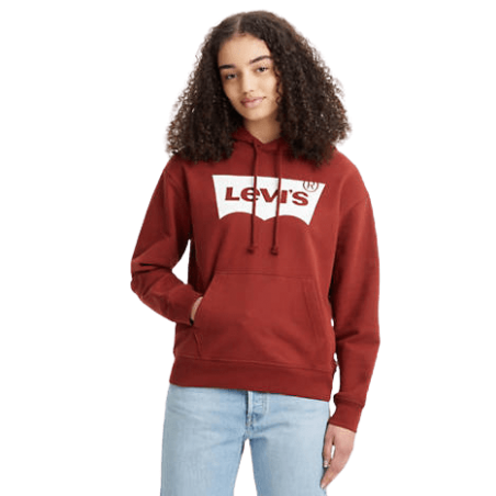 achat Sweat à capuche Levi's Femme GRAPHIC STANDARD Rouge face porte