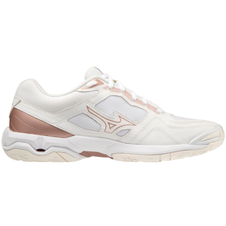 achat Chaussure de sports indoor Mizuno Femme WAVE PHANTOM 3 blanc/rose profil droit