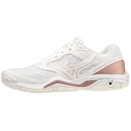 achat Chaussure de sports indoor Mizuno Femme WAVE PHANTOM 3 blanc/rose profil gauche