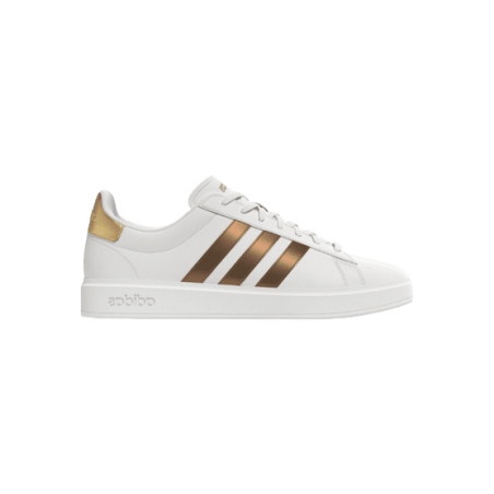 achat Chaussure Adidas Femme GRAND COURT 2.0 blanc/dorée profil droit