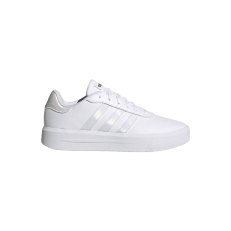 achat Chaussure Adidas Femme COURT PLATFORM Blanc profil droit