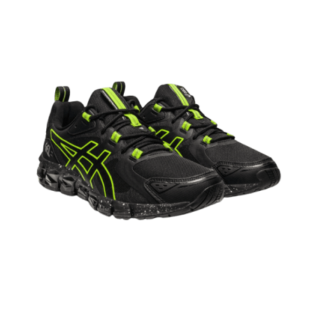 achat Chaussure Asics Homme GEL-QUANTUM 180 noir/vert profil droit deux chaussures