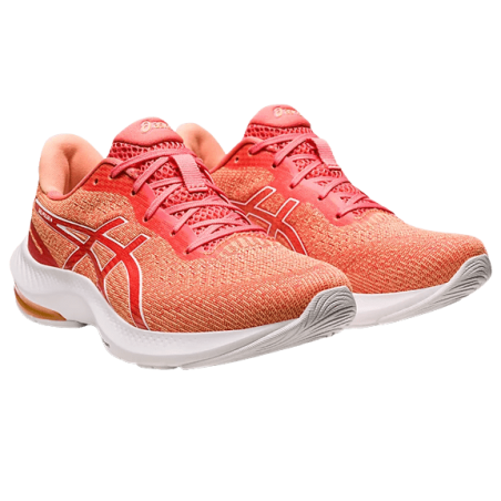 achat Chaussure de running Asics Femme GEL-PULSE 14 Rose profil droit deux chaussures