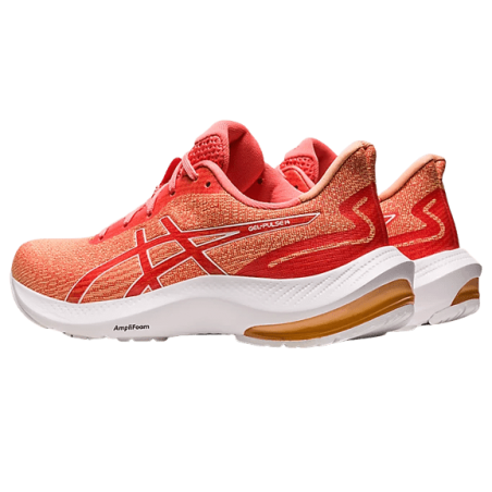 achat Chaussure de running Asics Femme GEL-PULSE 14 Rose profil gauche deux chaussures