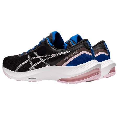 achat Chaussure de running Asics Femme GEL-PULSE 13 noir profil gauche deux chaussures