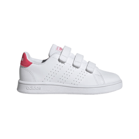 achat Chaussure Adidas Fille ADVANTAGE CF C blanc/rose profil droit