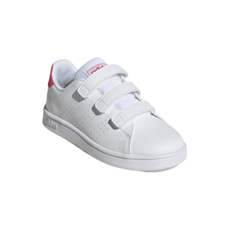 achat Chaussure Adidas Fille ADVANTAGE CF C blanc/rose profil avant droit