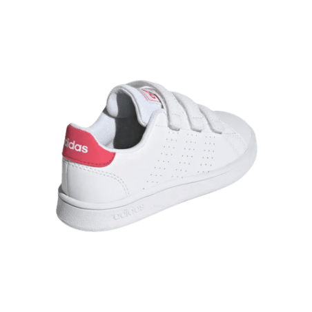 achat Chaussure Adidas Fille ADVANTAGE CF C blanc/rose profil arriere droit