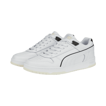 achat Chaussure Puma Homme RBD GAME LOW blanc/noir profil gauche deux chaussures