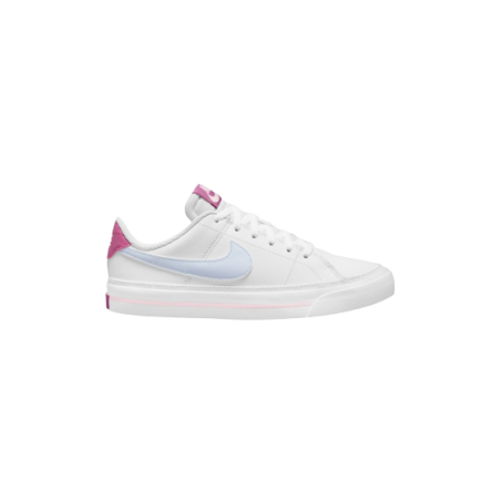 achat Chaussure Nike Enfant NIKE COURT LEGACY (GS) blanc/gris profil droit