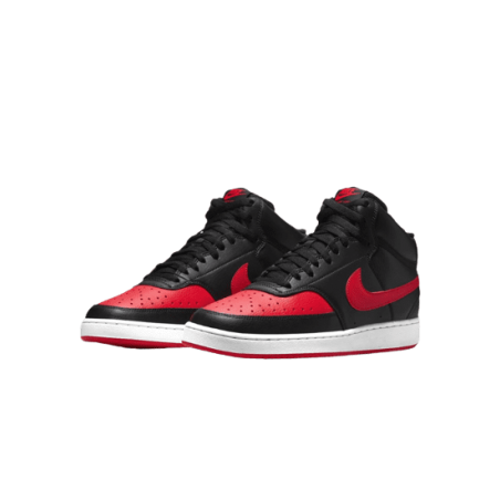 achat Chaussure Nike Homme NIKE COURT VISION MID noire/rouge profil gauche deux chaussures