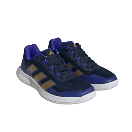 Achat Chaussure de Handball Adidas homme FORCEBOUNCE 2.0 bleu profil avant droit deux chaussures