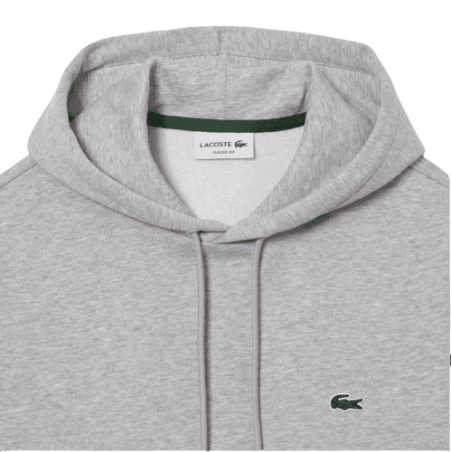 achat Sweat à capuche LACOSTE homme CORE SOLID gris logo