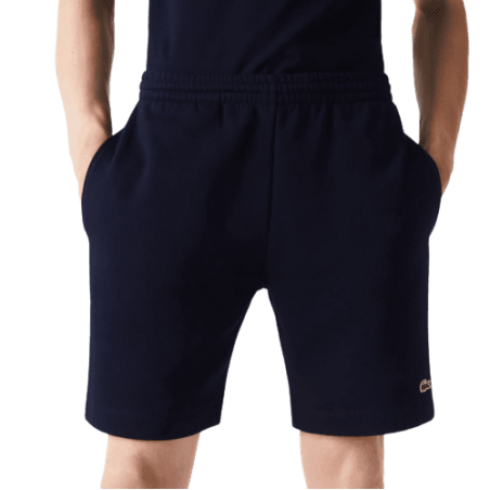 achat Short Lacoste homme CORE SOLID Bleu profil devant