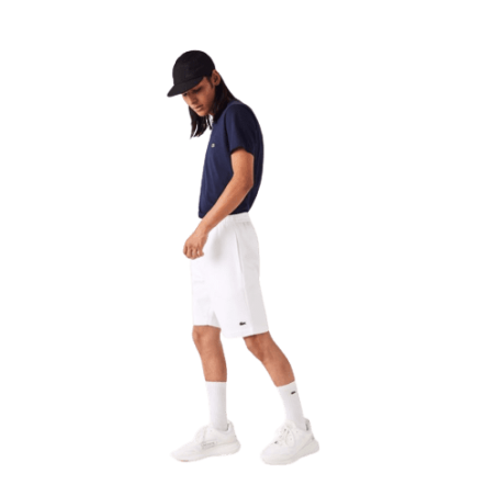 achat Short Lacoste homme CORE SOLID Blanc profil gauche