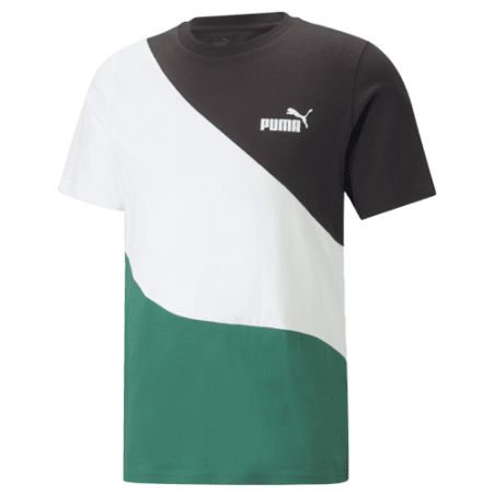 achat T-shirt Puma Homme Power Cat Vert face