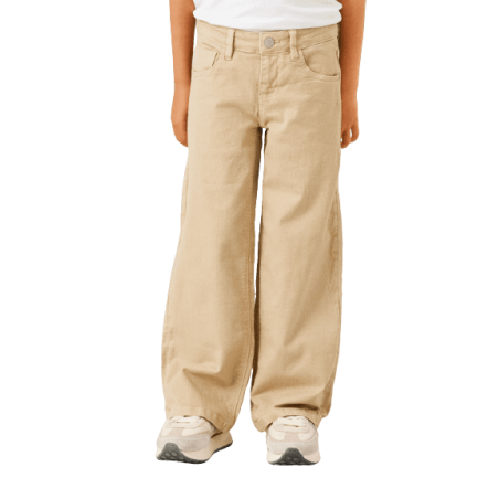 achat Pantalon Name It Fille ROSE Beige  face porté