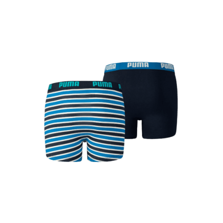 achat lot de 2 BOXERS Puma Homme STRIPE Bleu 2 paires profil arrière