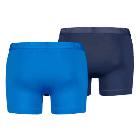 achat LOT DE 2 BOXERS PUMA Homme SPORT MICROFIBER Bleu avant derrière