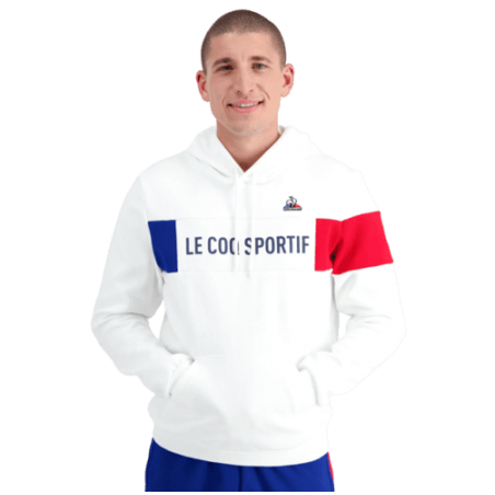 achat Sweat à capuche Homme Le Coq Sportif TRI N1 M Blanc profil avant