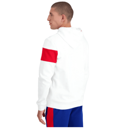 achat Sweat à capuche Homme Le Coq Sportif TRI N1 M Blanc profil arrière gauche