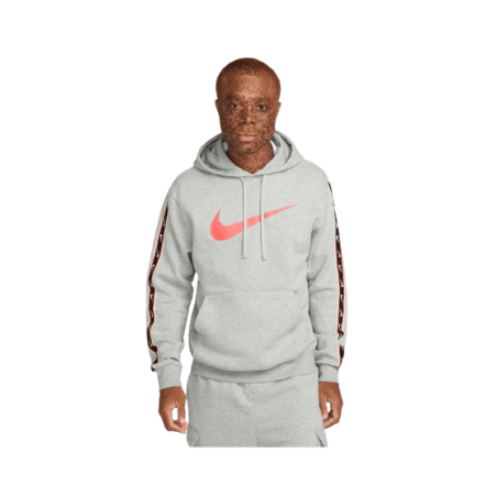 achat Sweat à capuche Nike Homme M NSW REPEAT SW FLC PO HOOD BB Gris profil avant porté