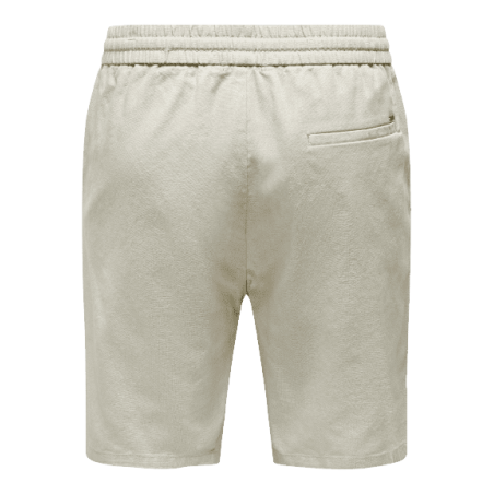 achat Short Only&Sons Homme LINUS 0007 COT LIN NOOS Gris profil arrière