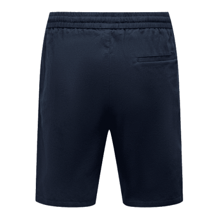 achat Short Only&Sons Homme LINUS 0007 COT LIN NOOS bleu profil arrière