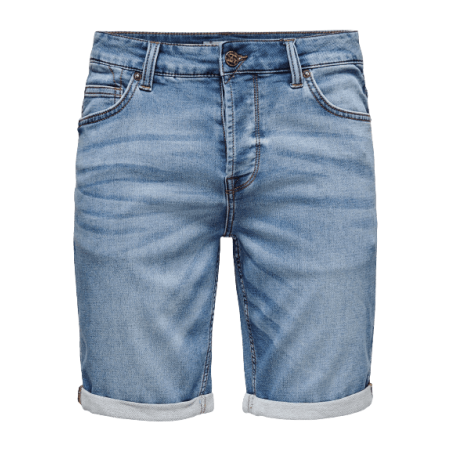 achat Short Only&Sons Homme PLY JOG PK 8584 NOOS Bleu profil avant