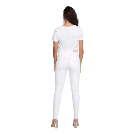 achat Jean Only Femme BLUSH MID SK RAW ANK DNM REA0730 NOOS blanc profil arrière porté