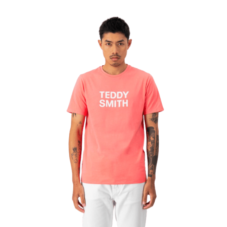 achat T-shirt Teddy Smith homme TICLASS BASIC rose face