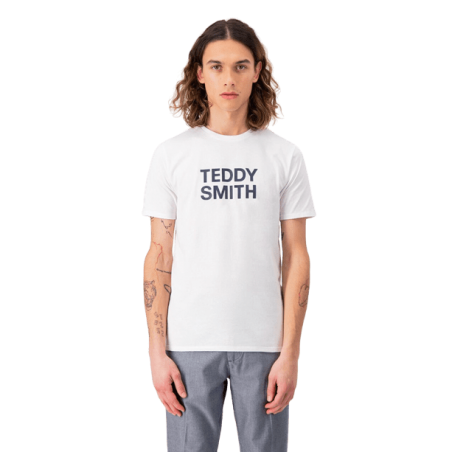 achat T-shirt Teddy Smith homme TICLASS BASIC blanc face