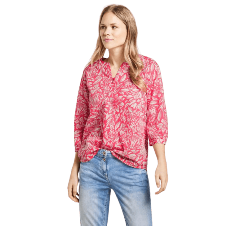 achat CHEMISIER CECIL FEMME PRINTED LIGHT ROUGE profil avant