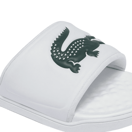 achat Claquettes Lacoste Homme CROCO DUALISTE Blanc bride