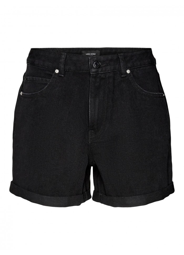 achat Short Femme Vero Moda VMZURI HR LOOSE SHORTS MIX NOOS Noir avant