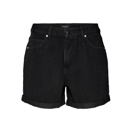 achat Short Femme Vero Moda VMZURI HR LOOSE SHORTS MIX NOOS Noir avant