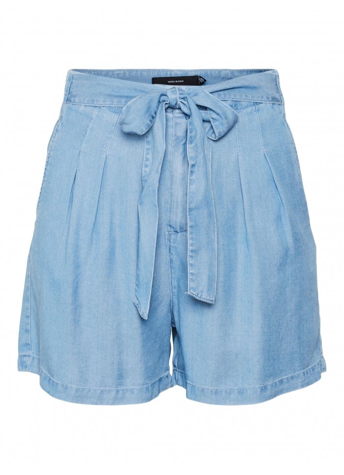 achat Short Femme Vero Moda VMMIA HR LOOSE SUMMER SHORTS GA NOOS Bleu avant