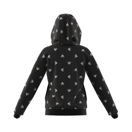 achat Sweat à capuche zippé Adidas fille BLUV FZ HD noir dos