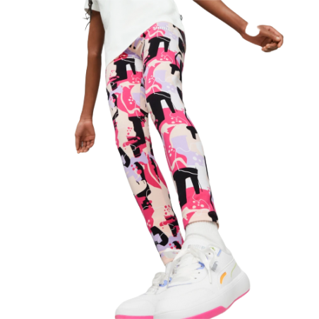 achat Legging Puma Fille G ESS+ ART AOP LEGGING face porté